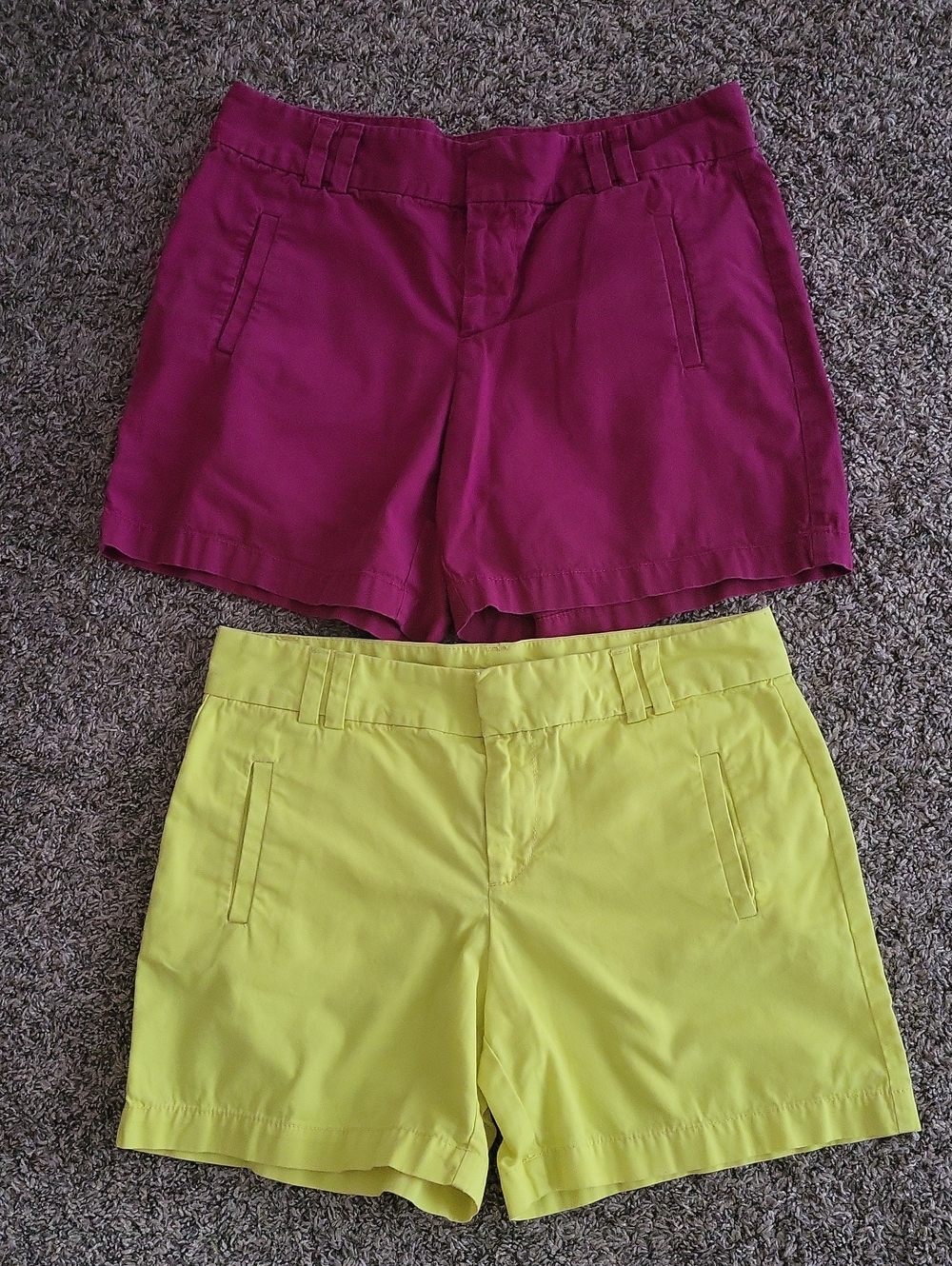 LOFT Two-Pair Shorts in Magenta and Yellow